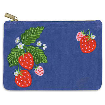 F&F Glam Bag Embroidered Strawberries