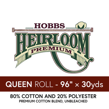 Hobbs Heirloom Premium Cotton Blend Queen Roll Quilt Batting