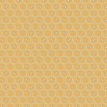 Bees and Blossoms C18433-HONEY Honeycomb Honey by Lindsey Weight for Riley Blake Designs