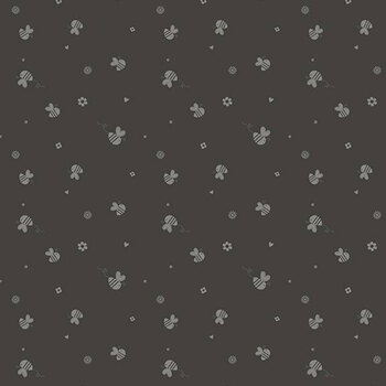 Bees and Blossoms C18434-CHARCOAL Bee Toss Charcoal by Lindsey Weight for Riley Blake Designs