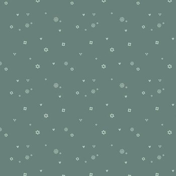 Bees and Blossoms C18435-TEAL Confetti Teal by Lindsey Weight for Riley Blake Designs
