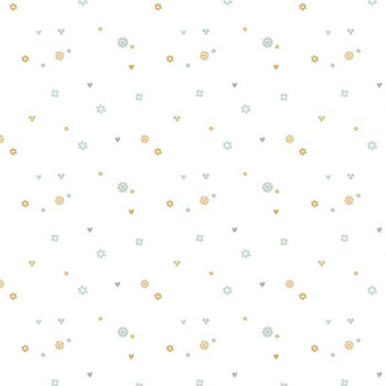 Bees and Blossoms C18435-WHITE Confetti White by Lindsey Weight for Riley Blake Designs