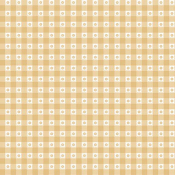Bees and Blossoms C18436-HONEY Gingham Honey by Lindsey Weight for Riley Blake Designs