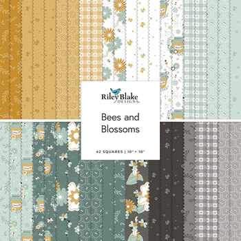 Bees and Blossoms  10" Stacker by Lindsey Weight for Riley Blake Designs