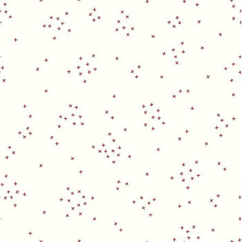 Scattered-A-Cross C375-BARNRED On Cloud Barn Red by Riley Blake Designs