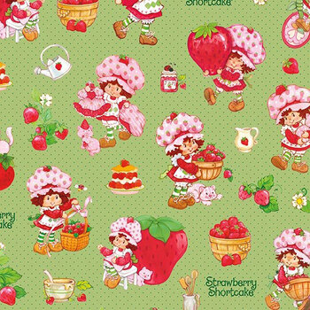 The World of Strawberry Shortcake™ C18560-GREEN Main Green by Riley Blake Designs