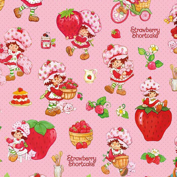 The World of Strawberry Shortcake™ C18560-PINK Main Pink by Riley Blake Designs