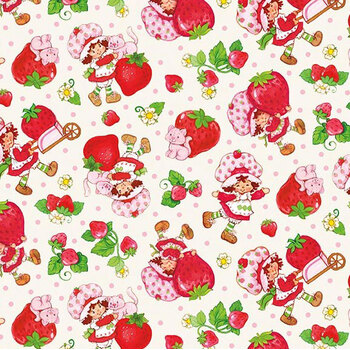 The World of Strawberry Shortcake™ C18561-CREAM Toss Cream by Riley Blake Designs