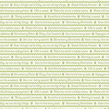 The World of Strawberry Shortcake™ C18563-GREEN Text Green by Riley Blake Designs