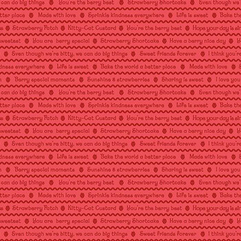 The World of Strawberry Shortcake™ C18563-RED Text Red by Riley Blake Designs
