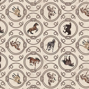 Horseshoe Creek C18472-LINEN Ropes Linen by Riley Blake Designs