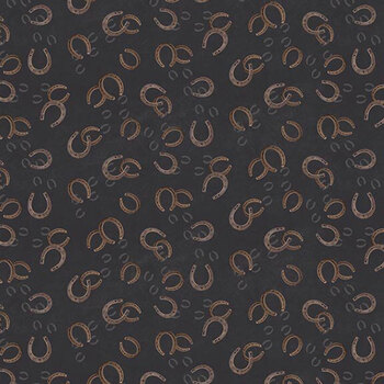 Horseshoe Creek C18477-CHARCOAL Horseshoes Charcoal by Riley Blake Designs