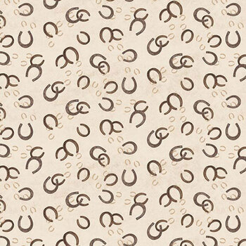 Horseshoe Creek C18477-LINEN Horseshoes Linen by Riley Blake Designs