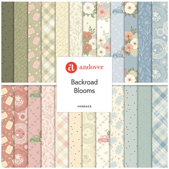 Backroad Blooms  Yardage by The Quilted Cow for Andover Fabrics