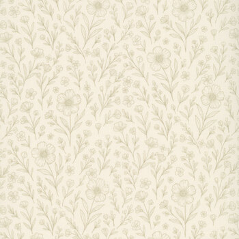 Backroad Blooms A-10604-L Blooms Buttercream by The Quilted Cow for Andover Fabrics