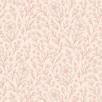 Backroad Blooms A-10604-E Blooms Vintage Blush by The Quilted Cow for Andover Fabrics
