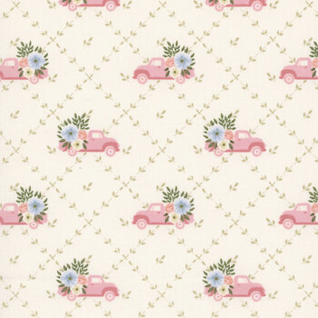 Backroad Blooms A-10600-L Papa's Truck Buttercream by The Quilted Cow for Andover Fabrics