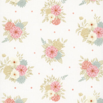 Backroad Blooms A-10599-L Faded Corsage Buttercream by The Quilted Cow for Andover Fabrics