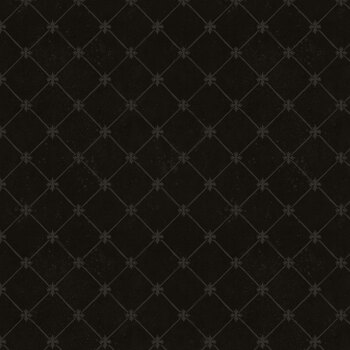 Botanical Sketchbook W115-023-777 Lattice Black by Chad Barrett for White Owl Textiles