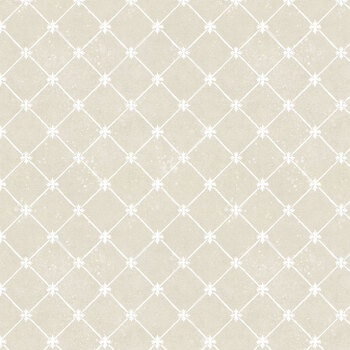 Botanical Sketchbook W115-023-000 Lattice Cream by Chad Barrett for White Owl Textiles