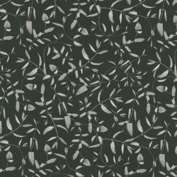 Botanical Sketchbook W115-020-770 Vines Black by Chad Barrett for White Owl Textiles
