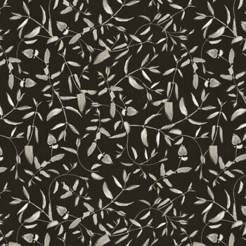 Botanical Sketchbook W115-020-770 Vines Black by Chad Barrett for White Owl Textiles