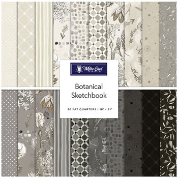 Botanical Sketchbook  Fat Quarter Bundle by Chad Barrett for White Owl Textiles