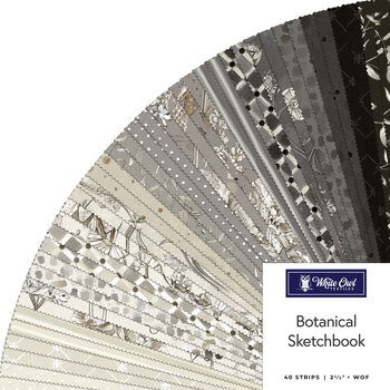 Botanical Sketchbook  2-1/2" Strips by Chad Barrett for White Owl Textiles