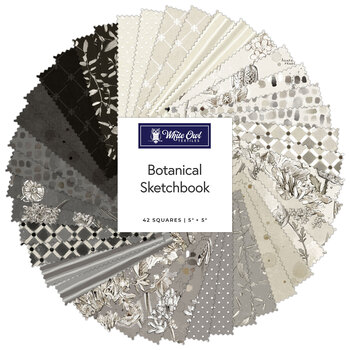 Botanical Sketchbook  5" Stamps by Chad Barrett for White Owl Textiles