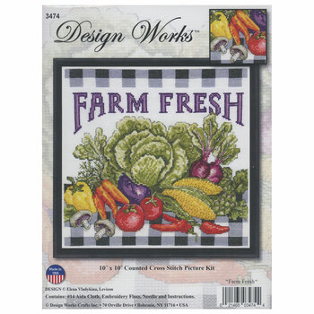 Farm Fresh Cross Stitch Picture Kit, Image