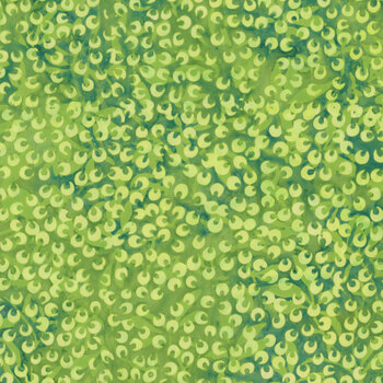 Springtime Bouquet 122523640 Small Petals Green Evergreen by Jerry Khiev for Island Batik