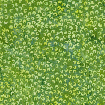 Springtime Bouquet 122523640 Small Petals Green Evergreen by Jerry Khiev for Island Batik