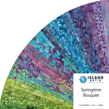 Springtime Bouquet  2.5" Strip Pack by Jerry Khiev for Island Batik