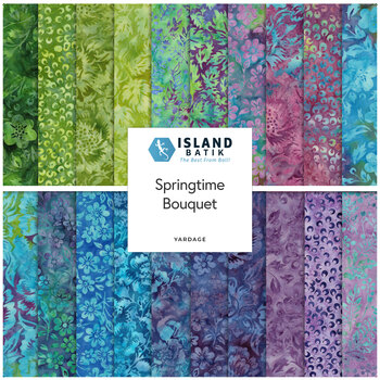 Springtime Bouquet  Yardage by Jerry Khiev for Island Batik
