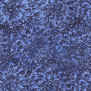 Rosy Bloom 122524455 Large Dahlias Purple Pansy by Jerry Khiev for Island Batik