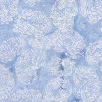 Rosy Bloom 122525400 Tossed Medium Flowers Purple Thistle by Jerry Khiev for Island Batik