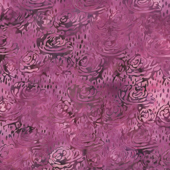 Rosy Bloom 122526130 Flowers and Seeds Pink Camelia by Jerry Khiev for Island Batik