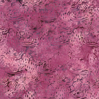 Rosy Bloom 122526130 Flowers and Seeds Pink Camelia by Jerry Khiev for Island Batik