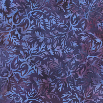 Rosy Bloom 122528435 Leafy Vine Purple Grape by Jerry Khiev for Island Batik