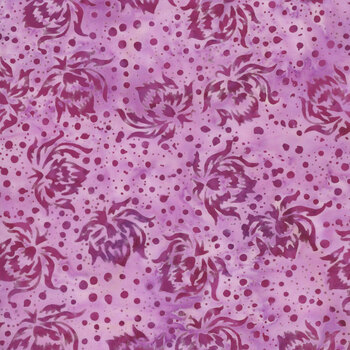 Rosy Bloom 122529115 Flowers and Dots Pink Blush by Jerry Khiev for Island Batik