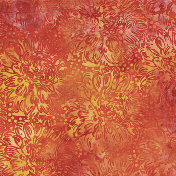 Everbloom 122524810 Large Dahlias Multi by Jerry Khiev for Island Batik