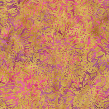 Everbloom 122524263 Large Dahlias by Jerry Khiev for Island Batik