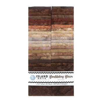 Foundations - Basics Breathtaking Browns  2.5" Strip Pack by Island Batik