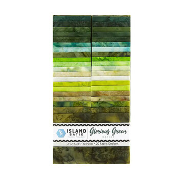 Foundations - Basics Glorious Greens  2.5" Strip Pack by Island Batik