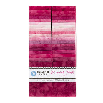 Foundations - Basics Precious Pinks  2.5" Strip Pack by Island Batik