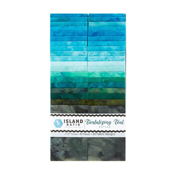 Foundations - Basics Tantalizing Teals  2.5" Strip Pack by Island Batik