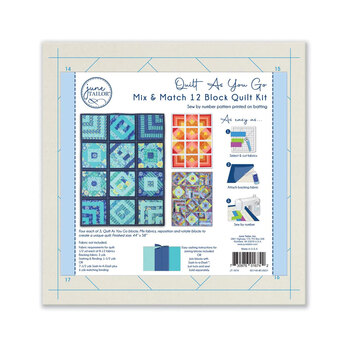 Quilt As You Go Pre-Printed Batting - Mix & Match 12 Block Quilt Kit