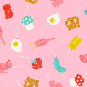 Merry Happy RS3097-11 Find The Pickle Melody Pink by Ruby Star Society for Moda Fabrics