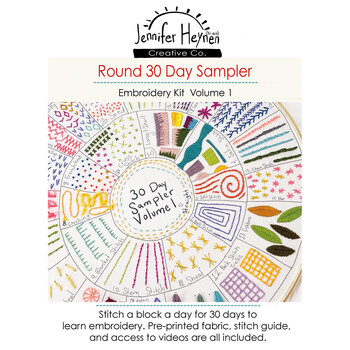  Round 30 Day Sampler Embroidery Kit - Class Volume 1