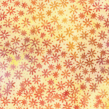 Flower Pot 112432203 Yellow Parchment Mini Daisy by Kathy Engle for Island Batik